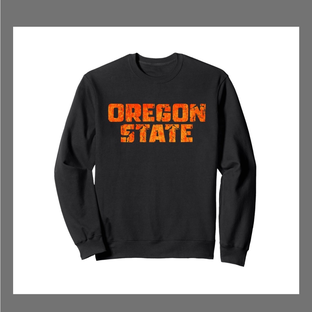 Oregon State Black Crewneck Sweatshirt